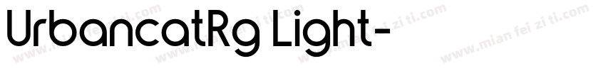 UrbancatRg Light字体转换